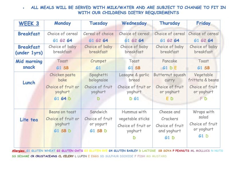 Menus Welcome To Bonnie Bear Day Care menus-welcome-to-bonnie-bear-day-care